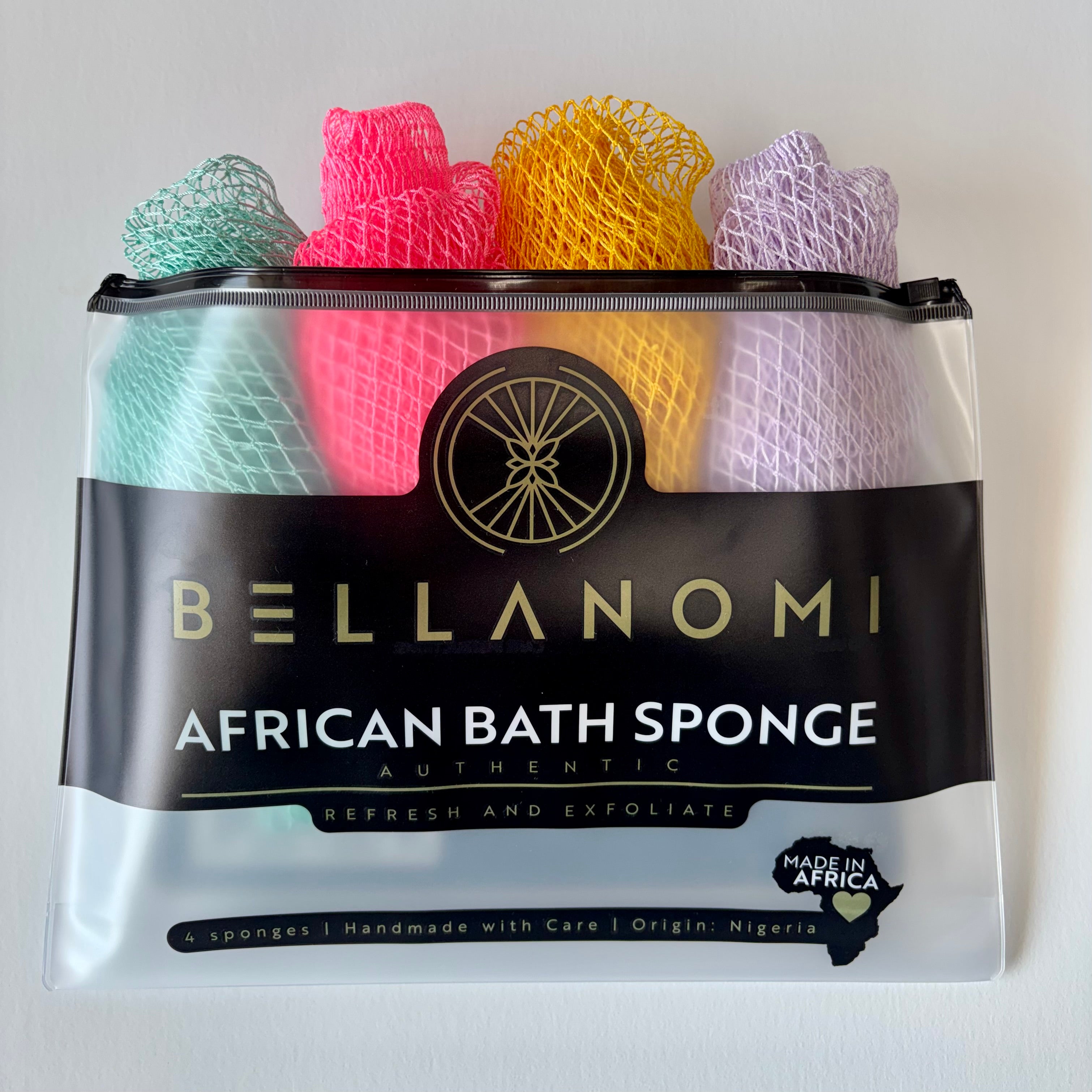 4-Pack African Exfoliating Net Sponge Classic