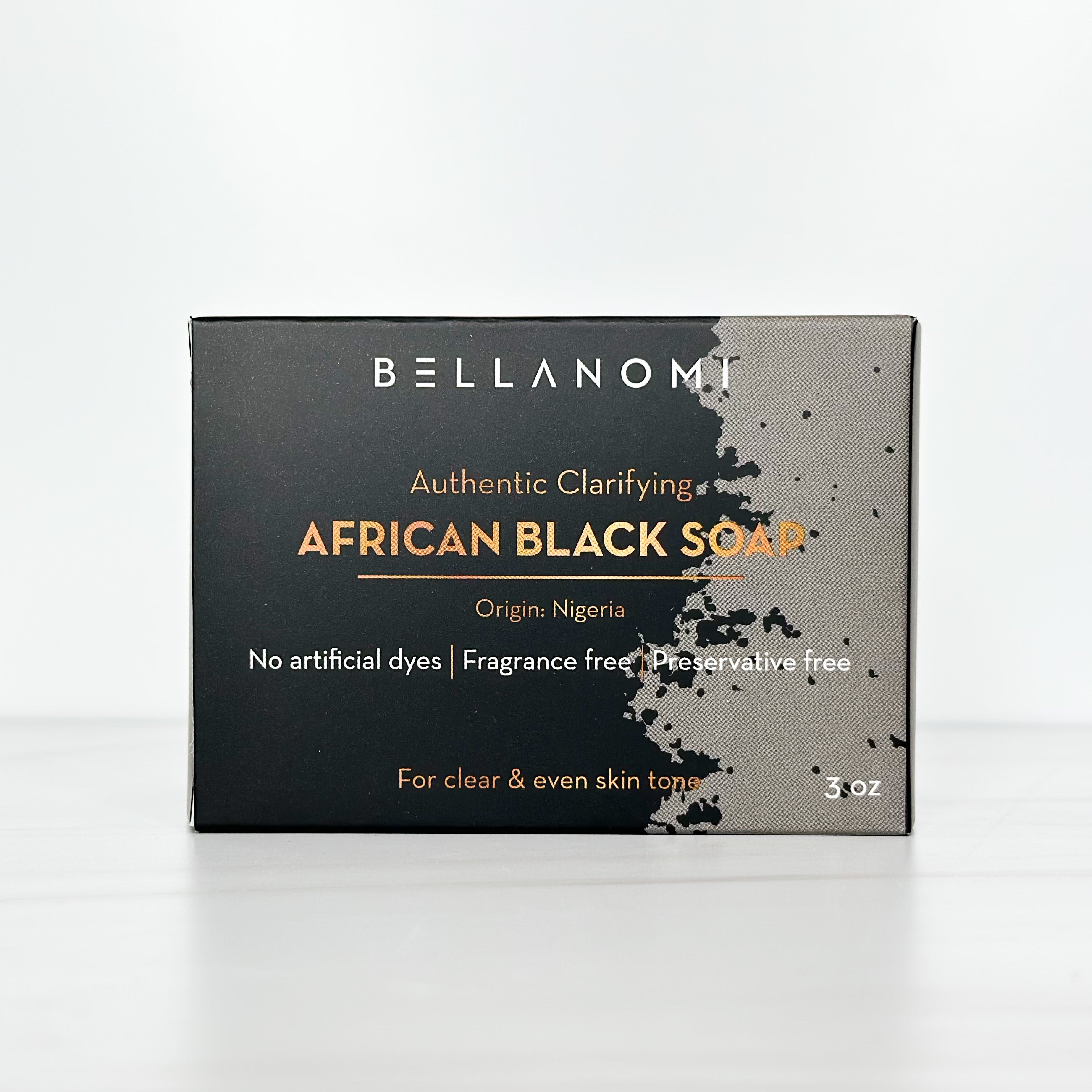 Clarifying African Black Soap: Natural soap for radiant, youthful complexion.