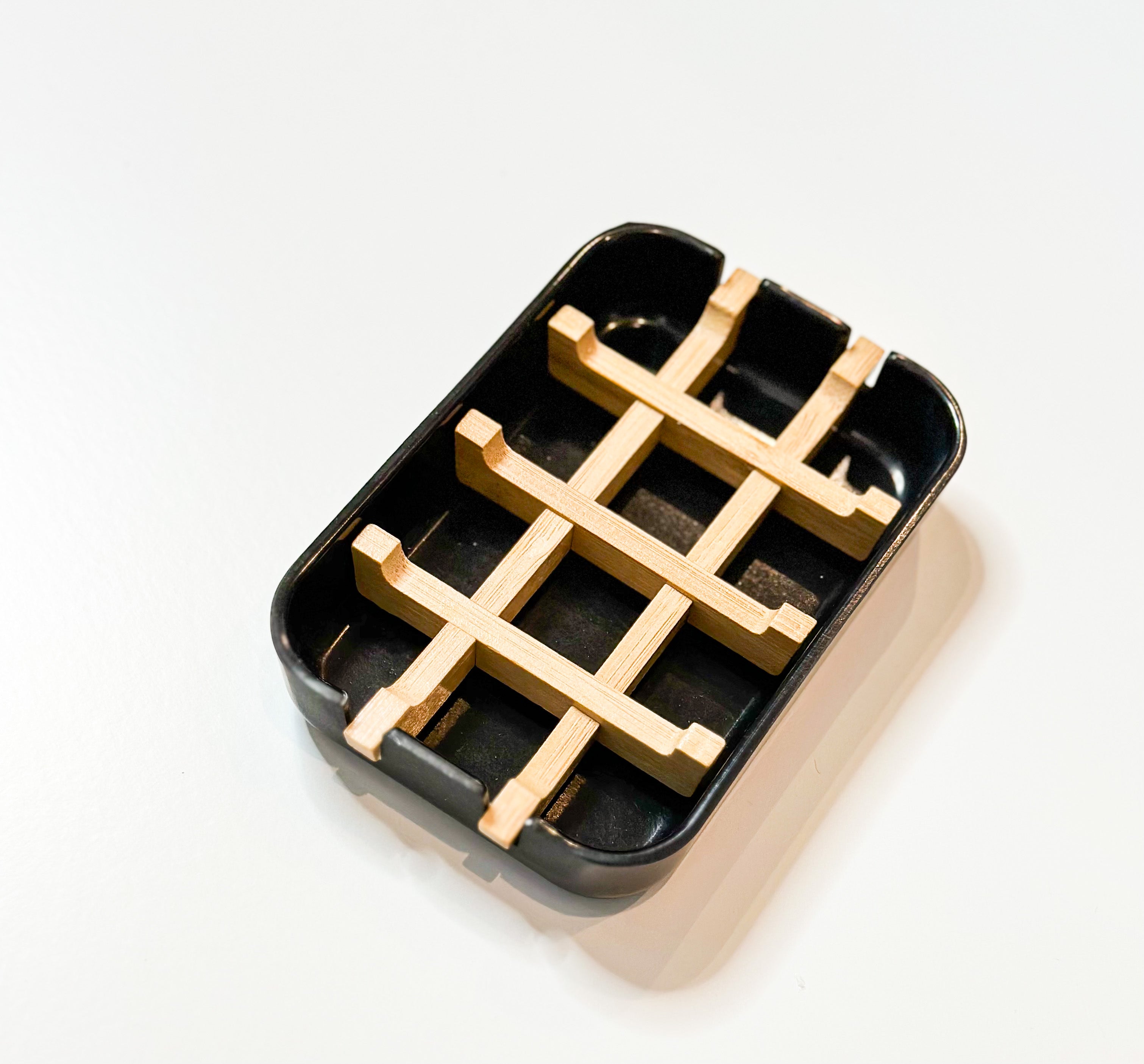 Eco-friendly Bamboo Self-Draining Soap Dish