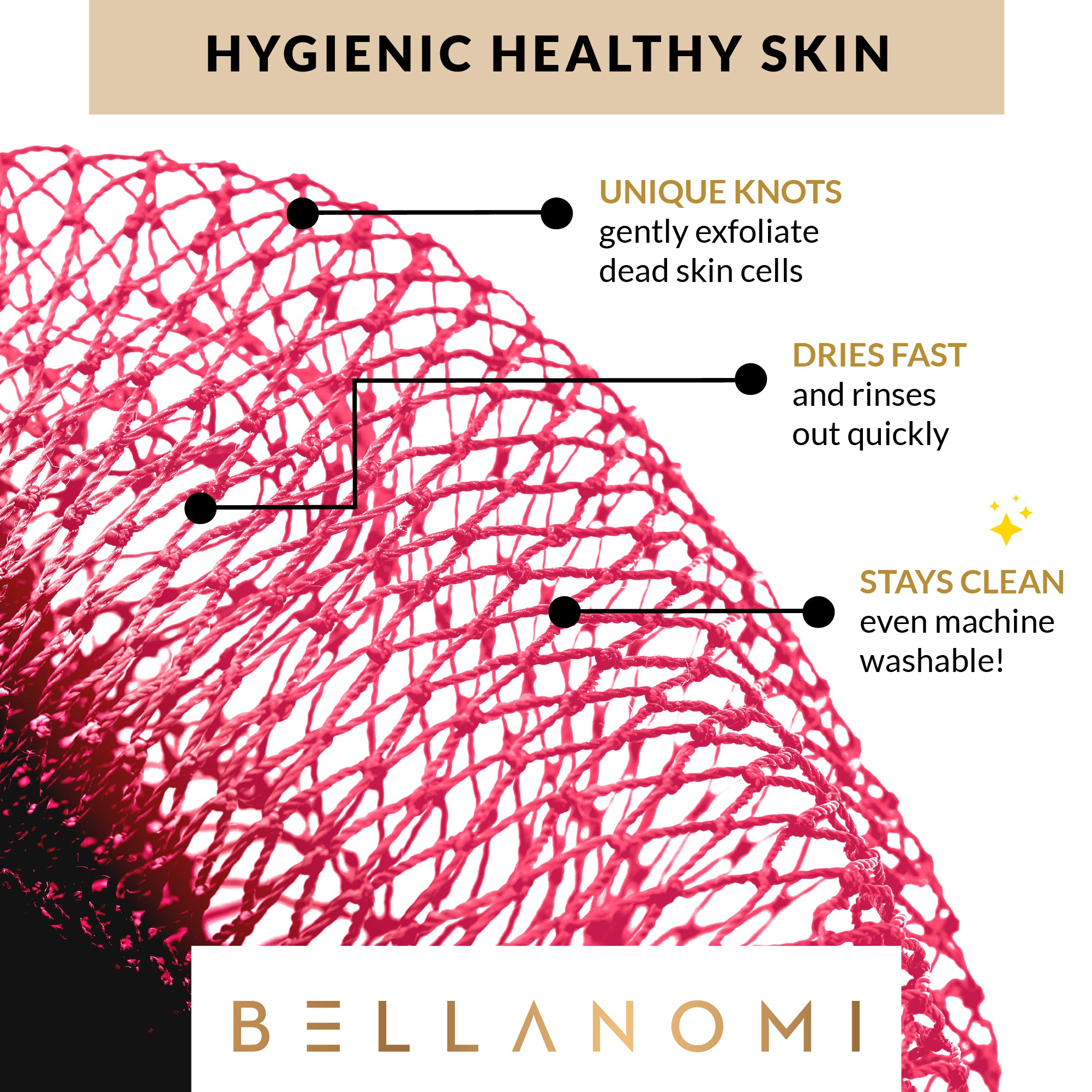 African Exfoliating Net Sponge 45" - Cupid Edition