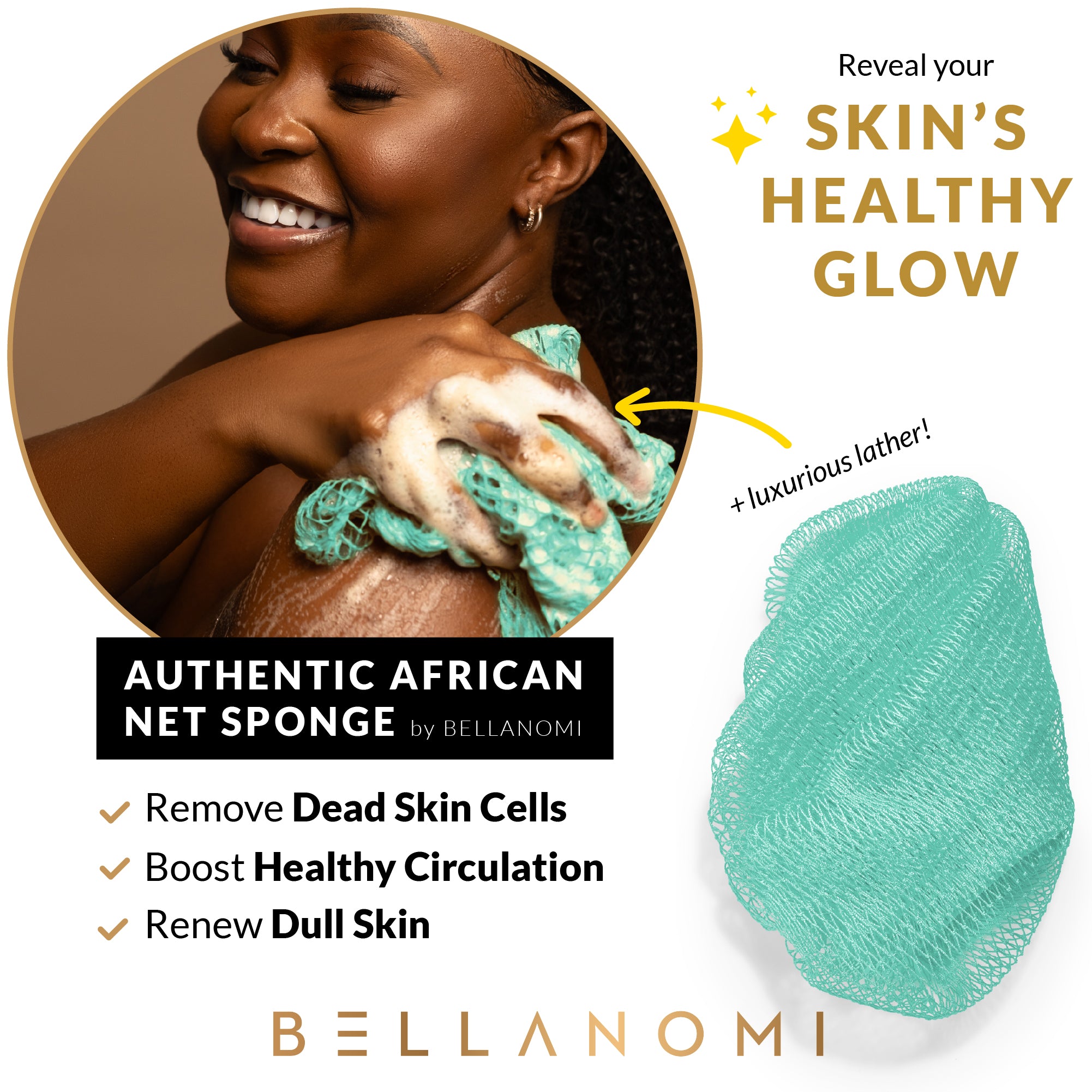 10-Pack African Exfoliating Net Sponges Holiday Box
