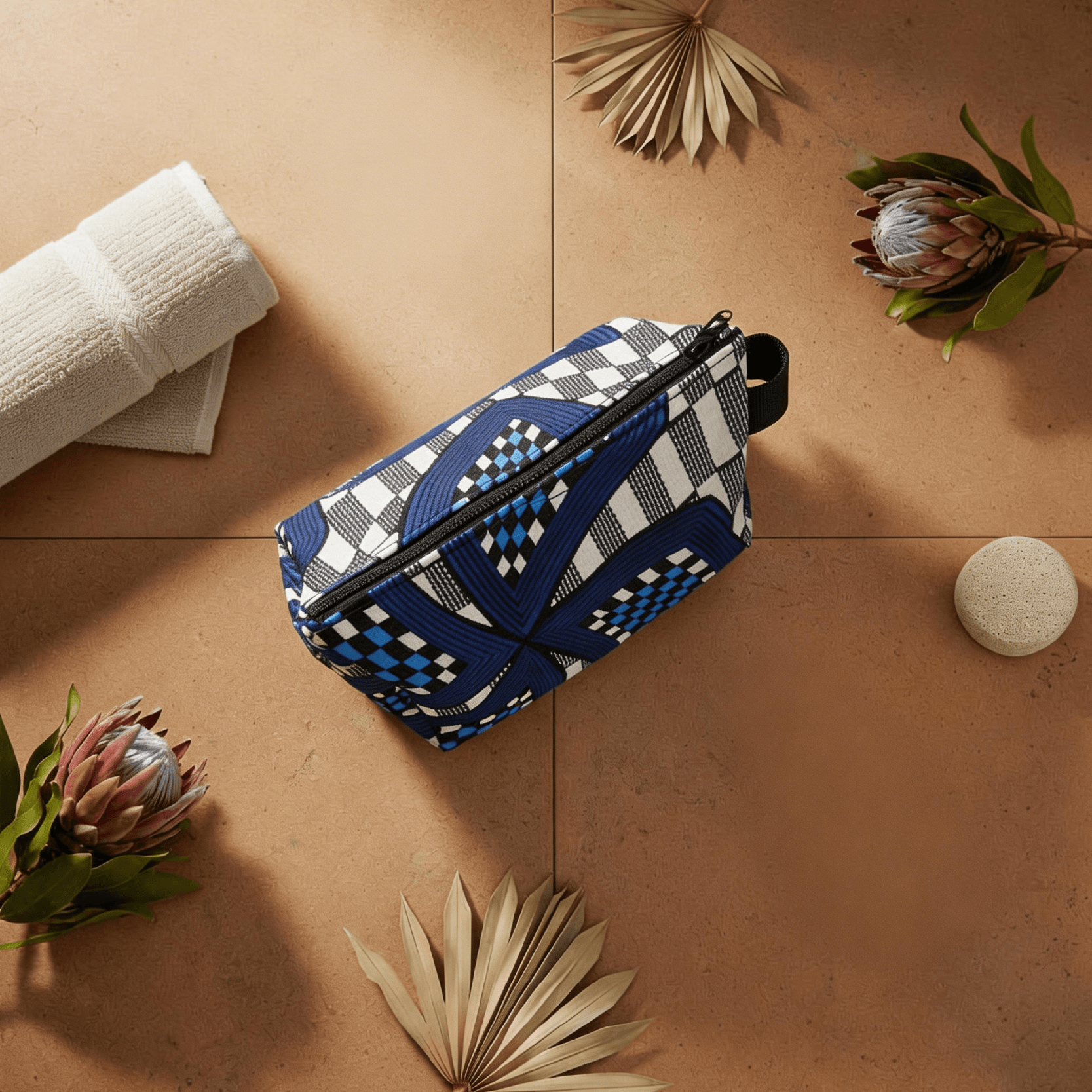 Handcrafted African Print Beauty Bag