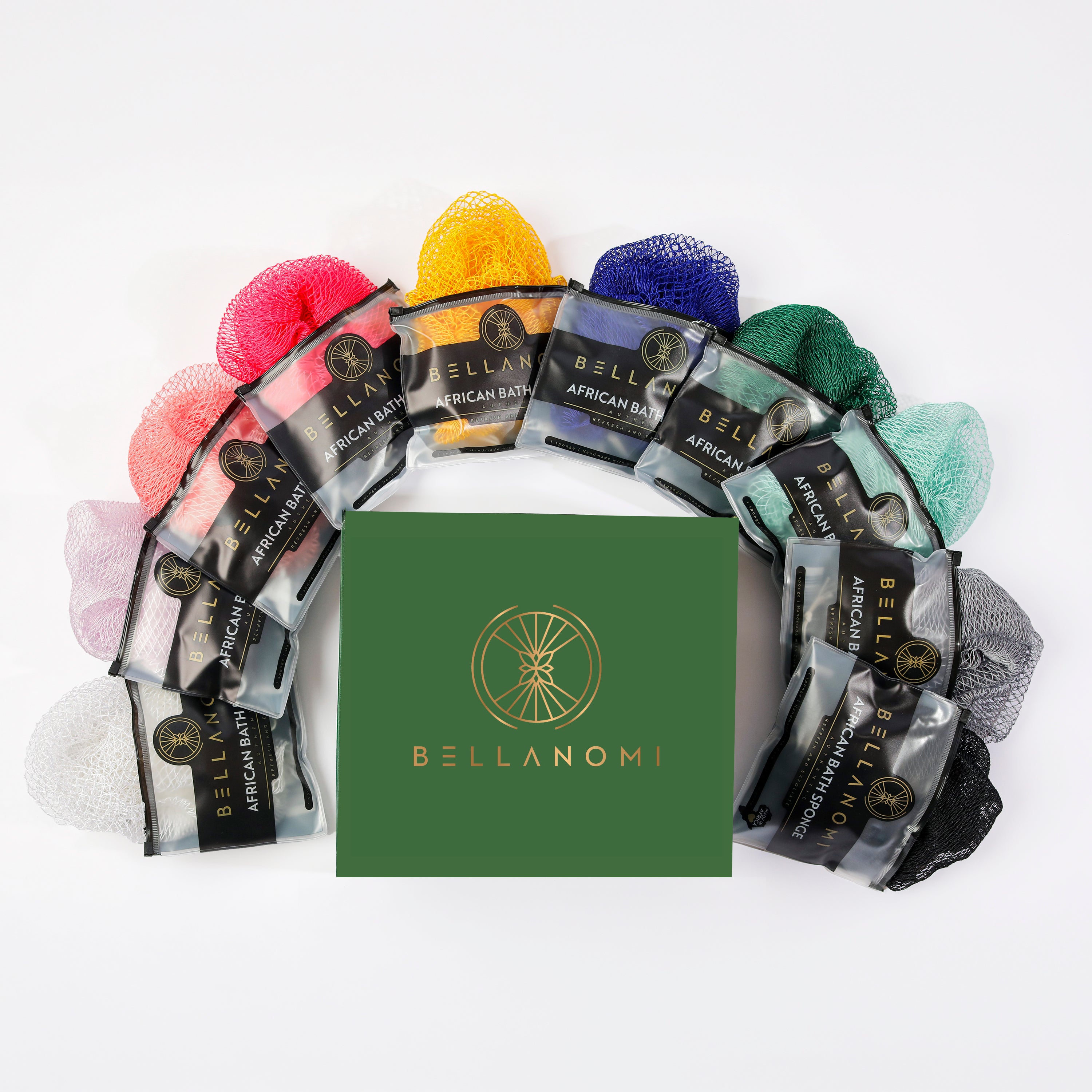 10-Pack African Exfoliating Net Sponges Variety Box Classic