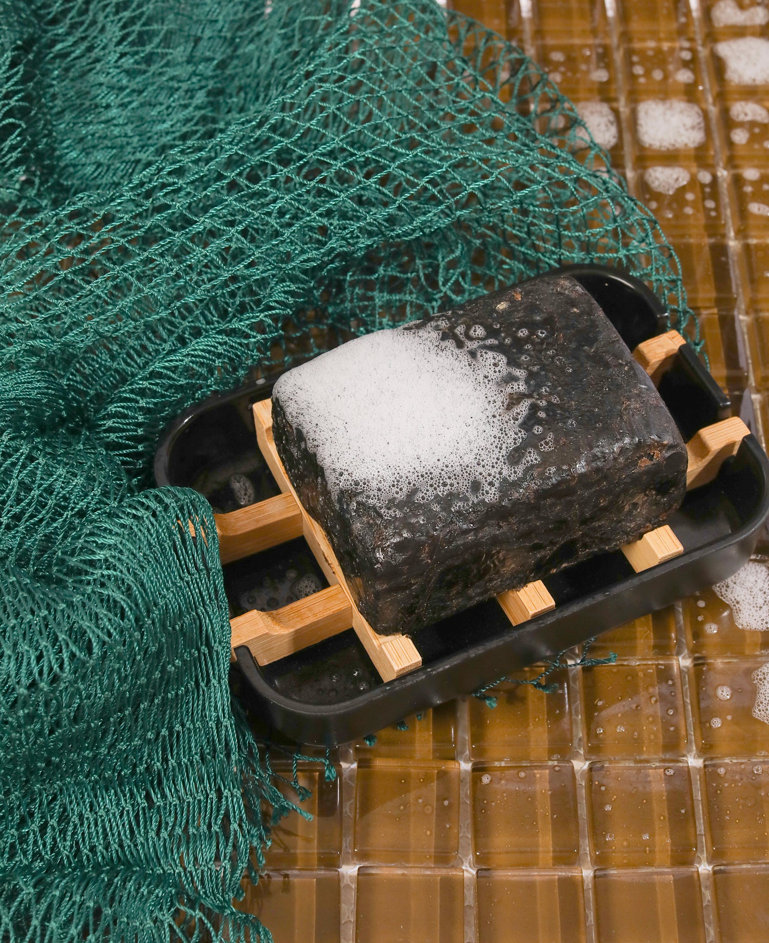 Eco-friendly Bamboo Self-Draining Soap Dish