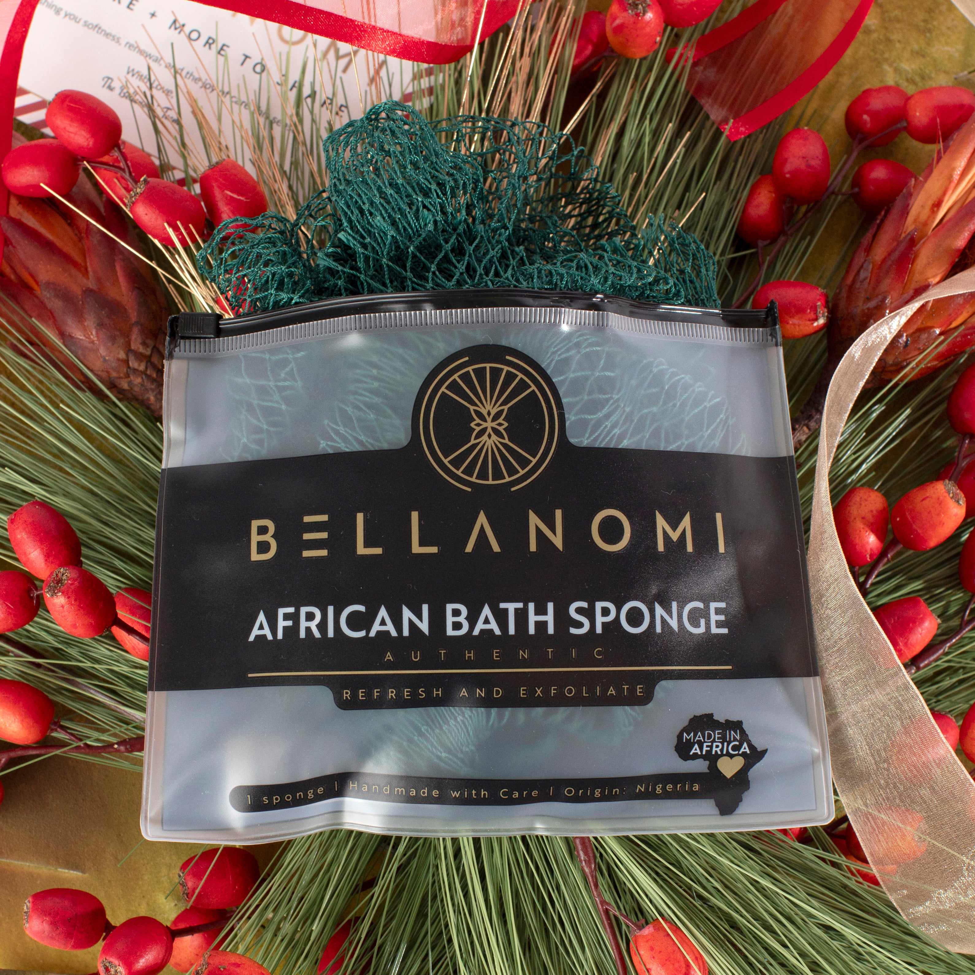 10-Pack African Exfoliating Net Sponges Holiday Box