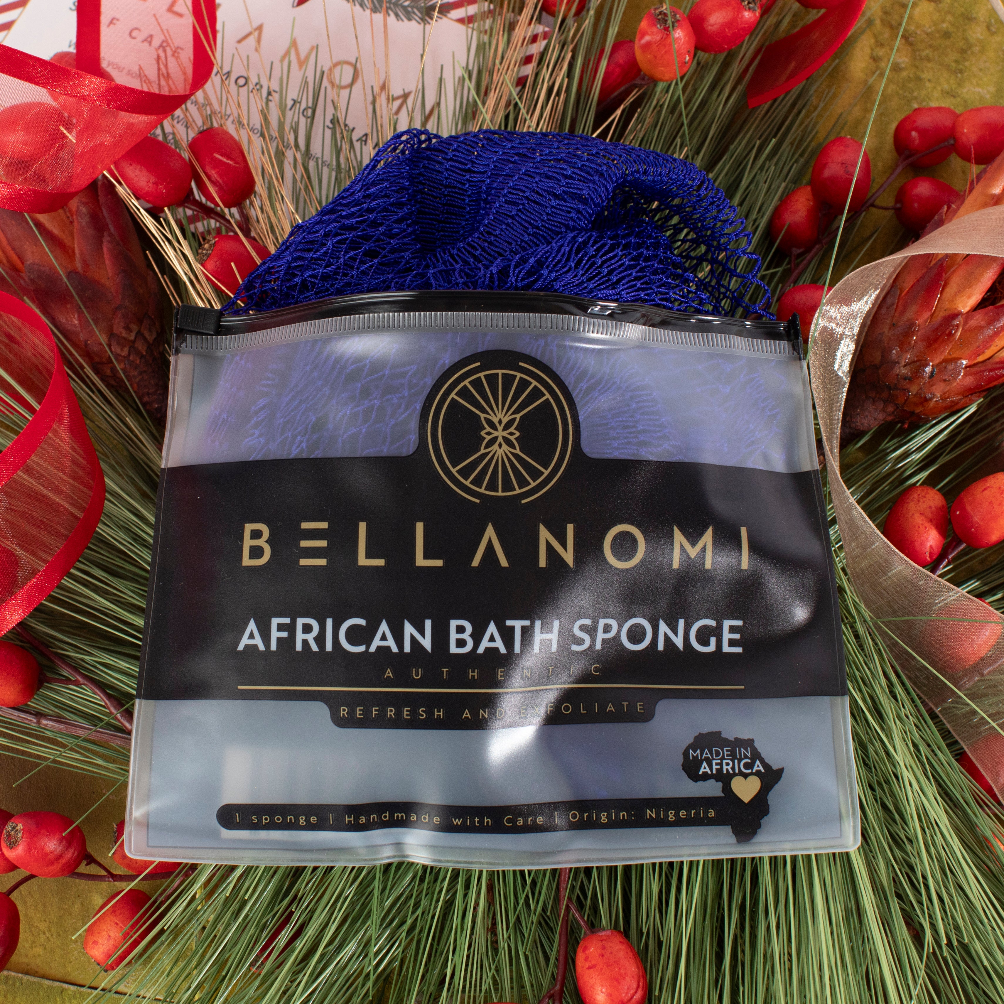 10-Pack African Exfoliating Net Sponges Holiday Box