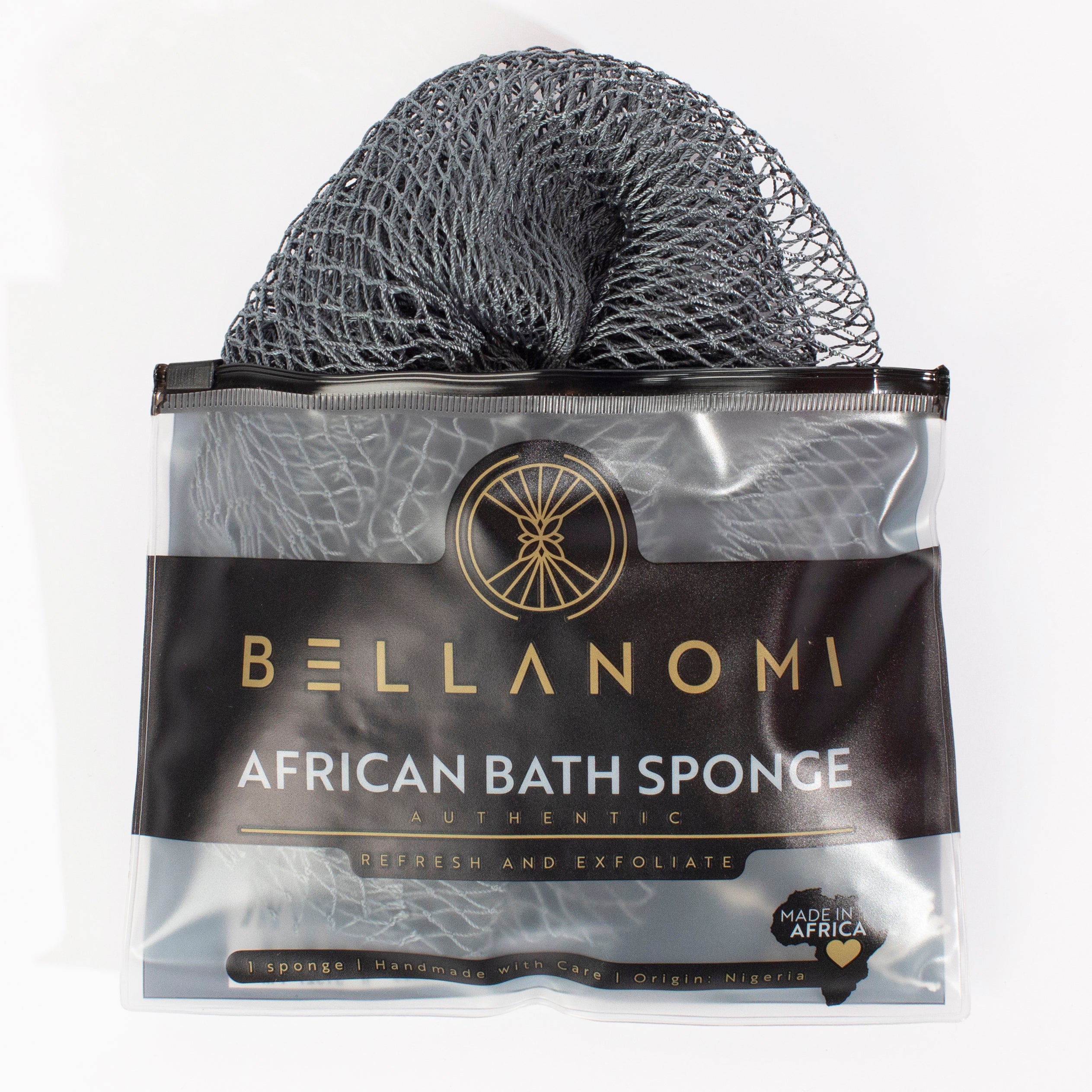 Bellanomi African net sponge in slate color