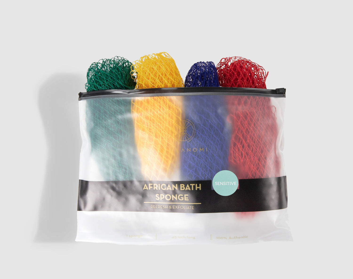 4-Piece African Exfoliating Net Sponge Set for SENSITIVE SKIN