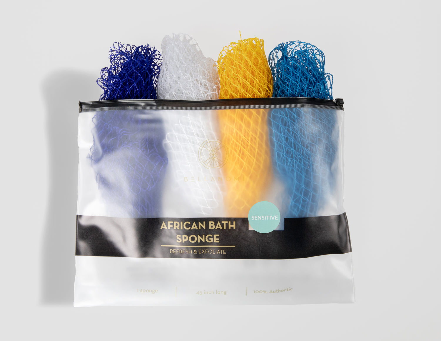 4-Piece African Exfoliating Net Sponge Set for SENSITIVE SKIN