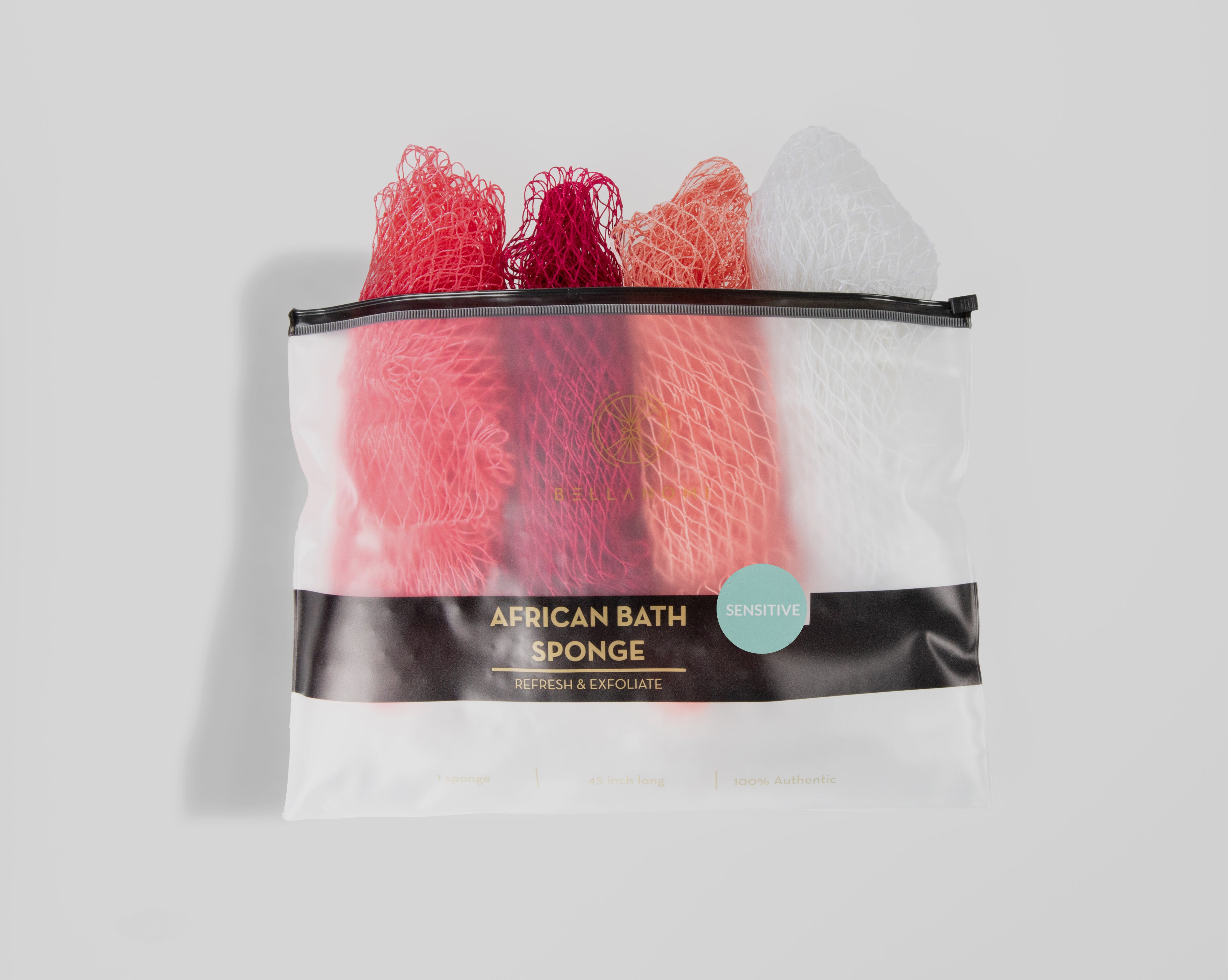 4-Piece African Exfoliating Net Sponge Set for SENSITIVE SKIN