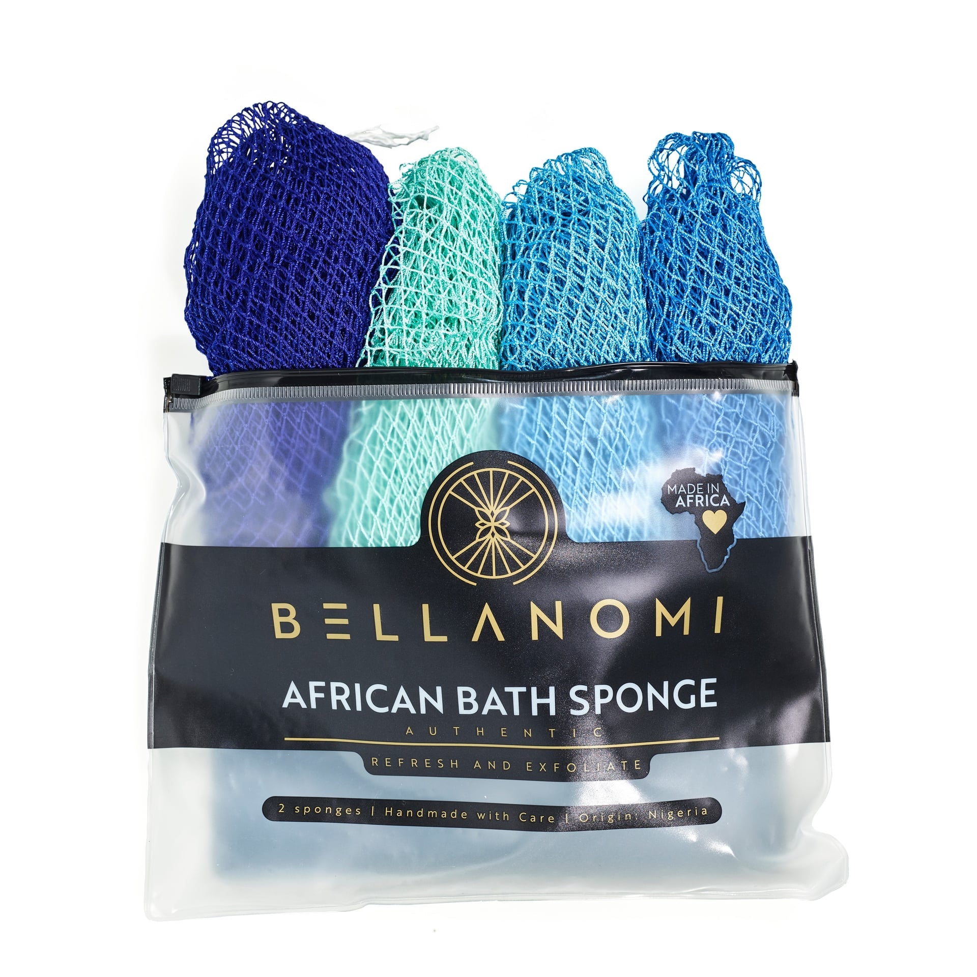 4-Pack African Exfoliating Net Sponge Classic