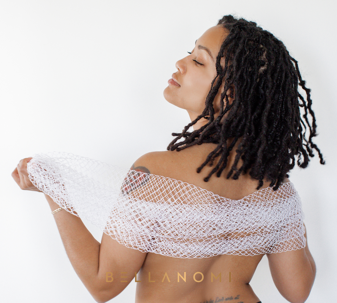 4-Pack African Exfoliating Net Sponge Soft Texture