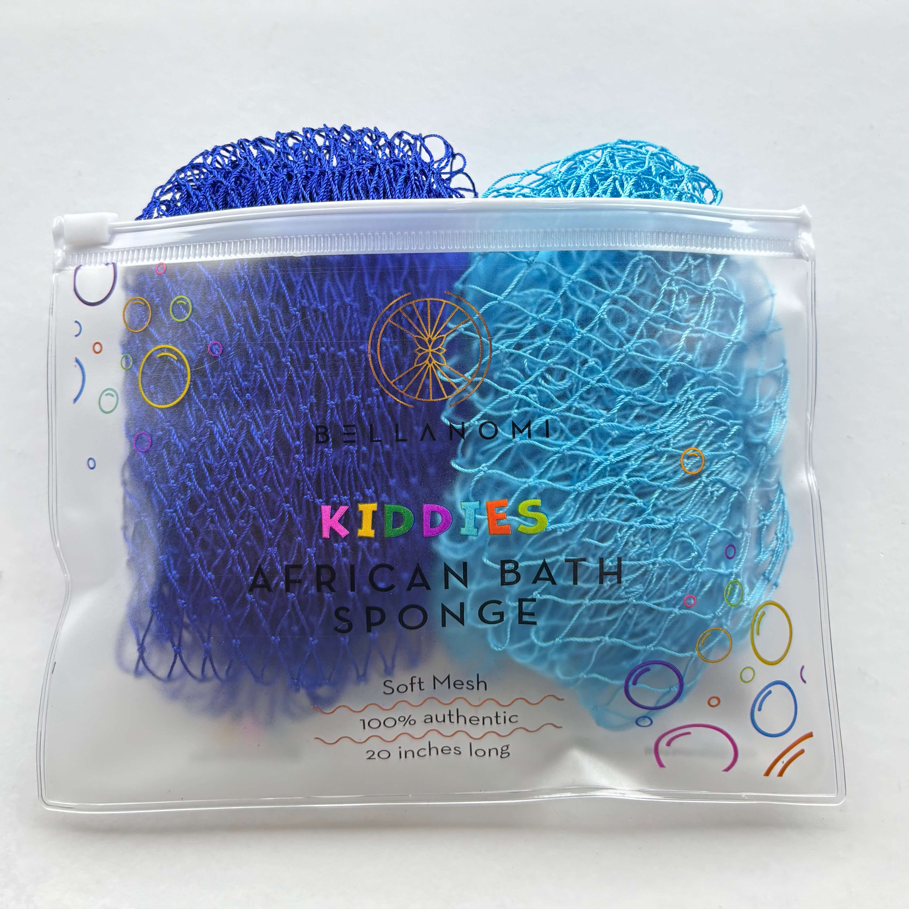 2-Pack Kiddies African Bath Sponge 20" - Soft Texture