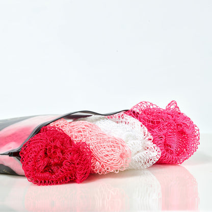 4-Pack African Exfoliating Net Sponge Cupid Bundle