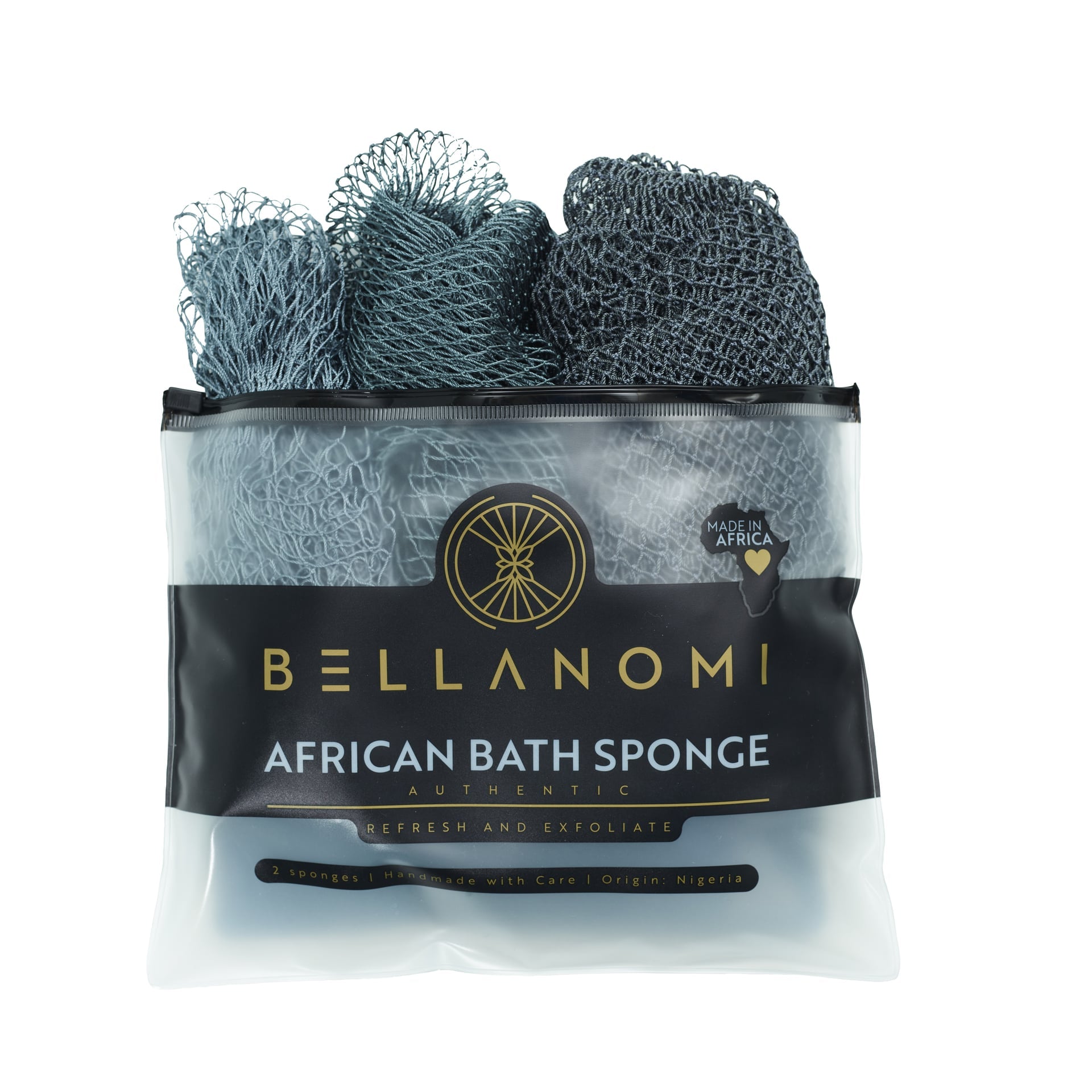 Triple Texture African Net Sponge Bundle