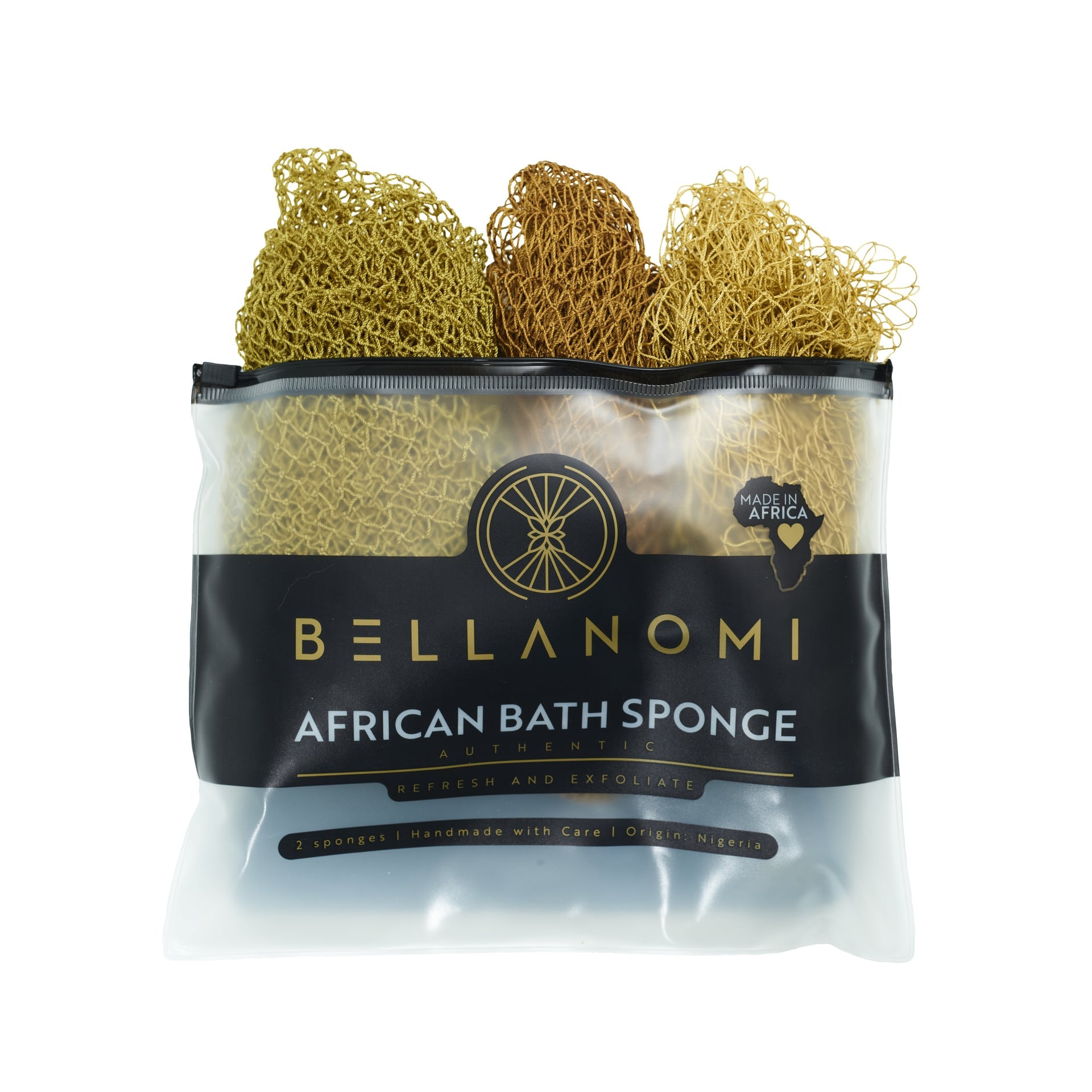Triple Texture African Net Sponge Bundle