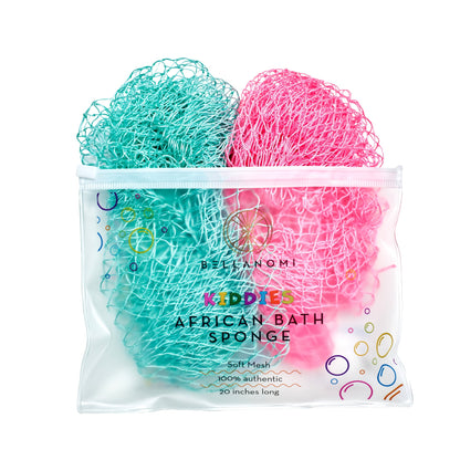 2-Pack Kiddies African Bath Sponge 20" - Soft Texture