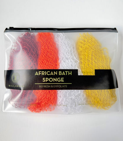 4-Pack African Exfoliating Net Sponge Soft Texture