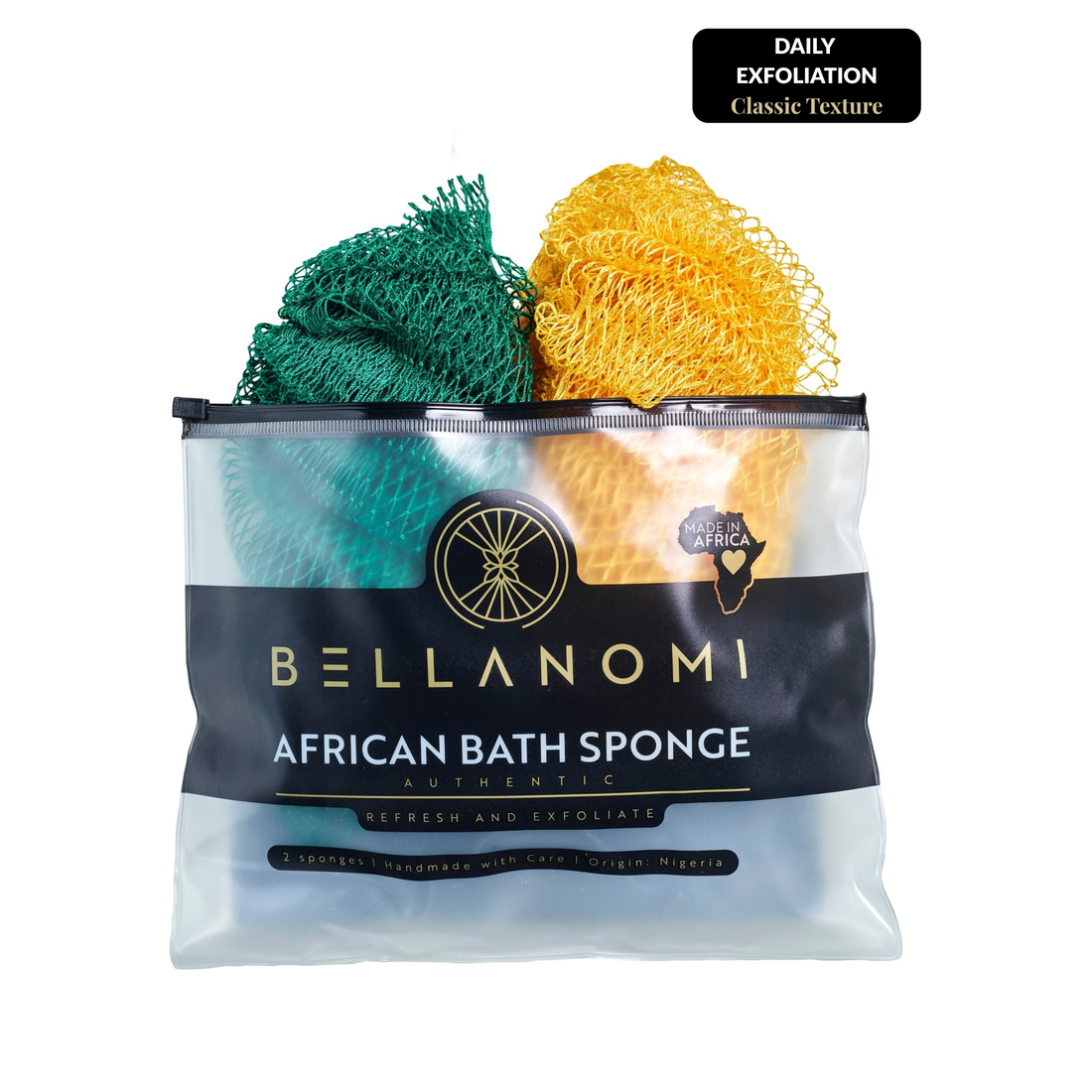 2-Pack African Exfoliating Net Sponge Classic