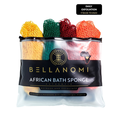 4-Pack African Exfoliating Net Sponge Classic