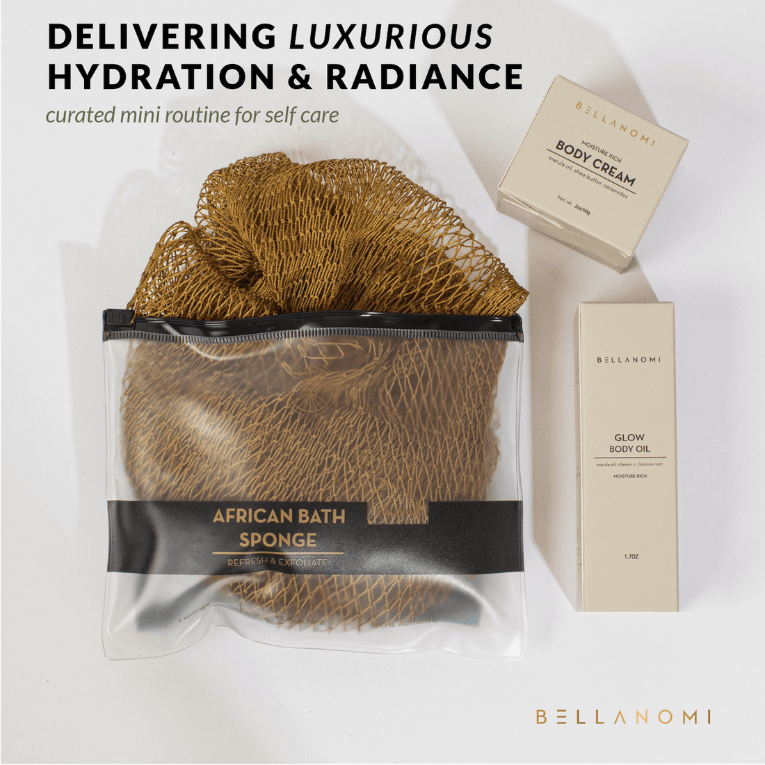Bellanomi Hydrate + Glow Body Care Mini Travel Set