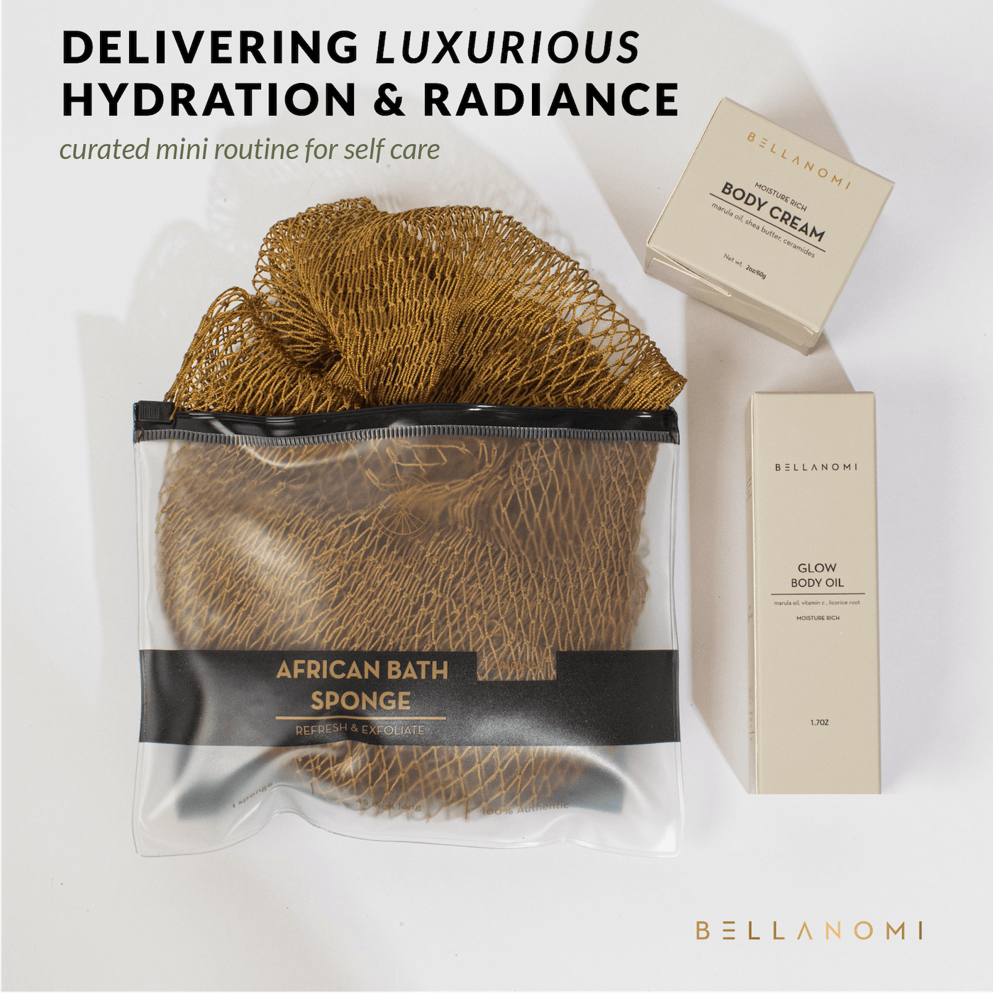 Bellanomi Hydrate + Glow Body Care Mini Travel Set