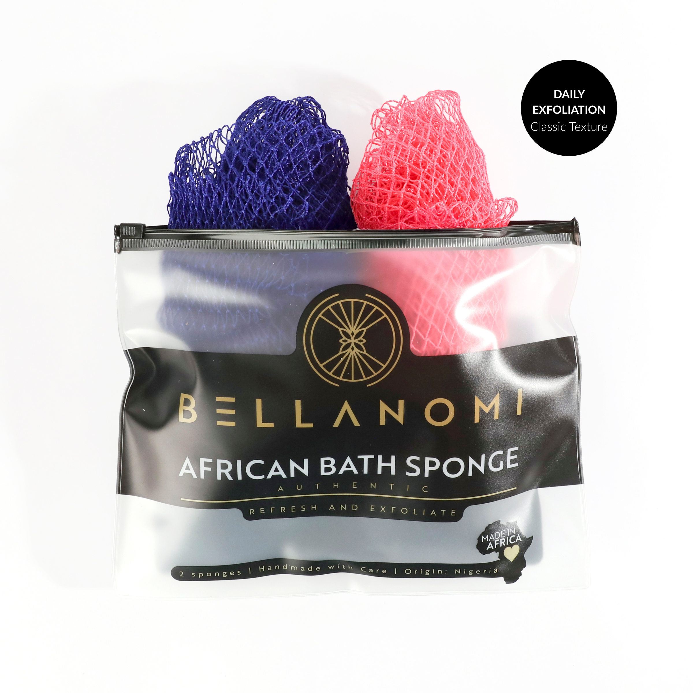 2-Pack African Exfoliating Net Sponge Classic