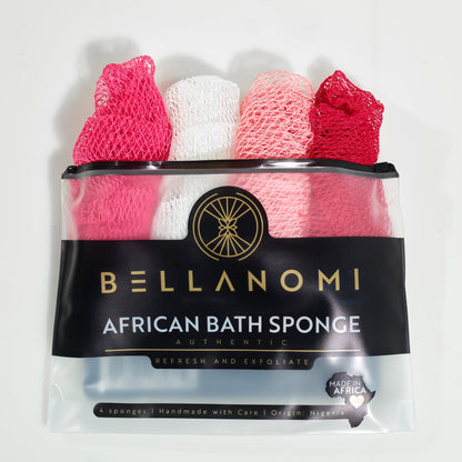 4-Pack African Exfoliating Net Sponge Cupid Bundle