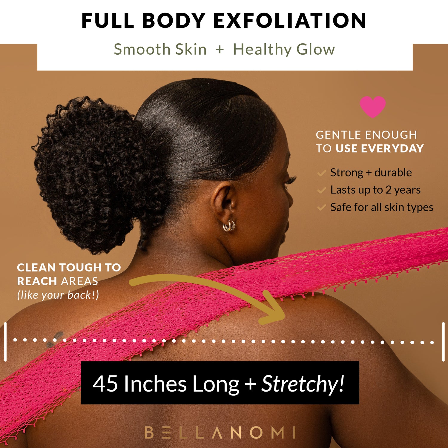 5-Pack African Exfoliating Net Sponges Cupid Box