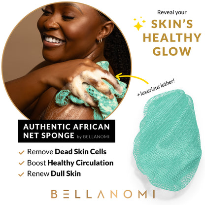 Bellanomi African Net Sponge + Mini Net Sponge Duo Pack