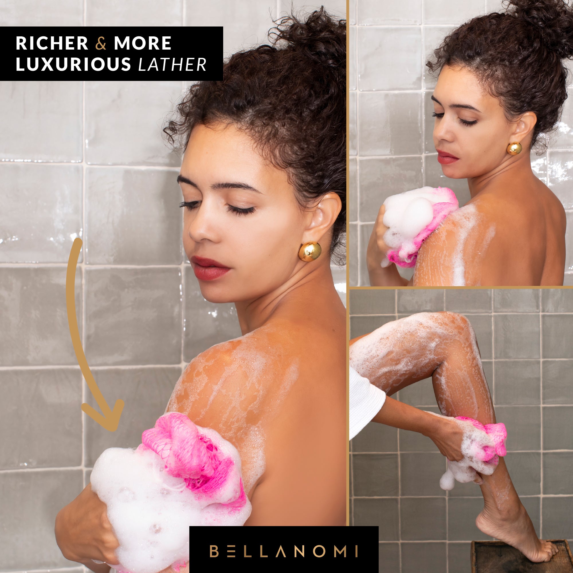 4-Pack African Exfoliating Net Sponge Cupid Bundle