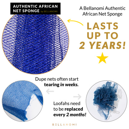 4-Pack African Exfoliating Net Sponge Cupid Bundle