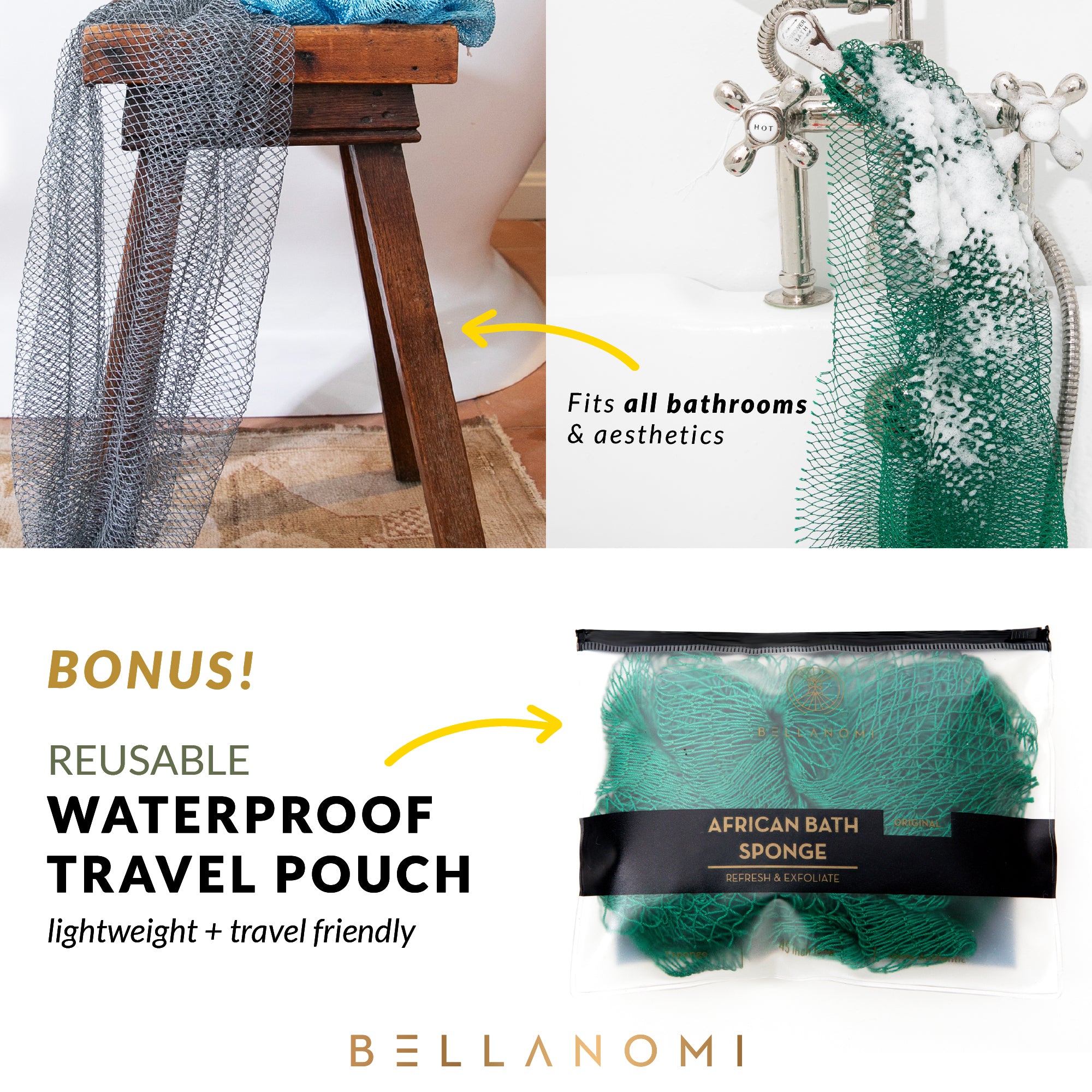 5-Pack African Exfoliating Net Sponges Cupid Box