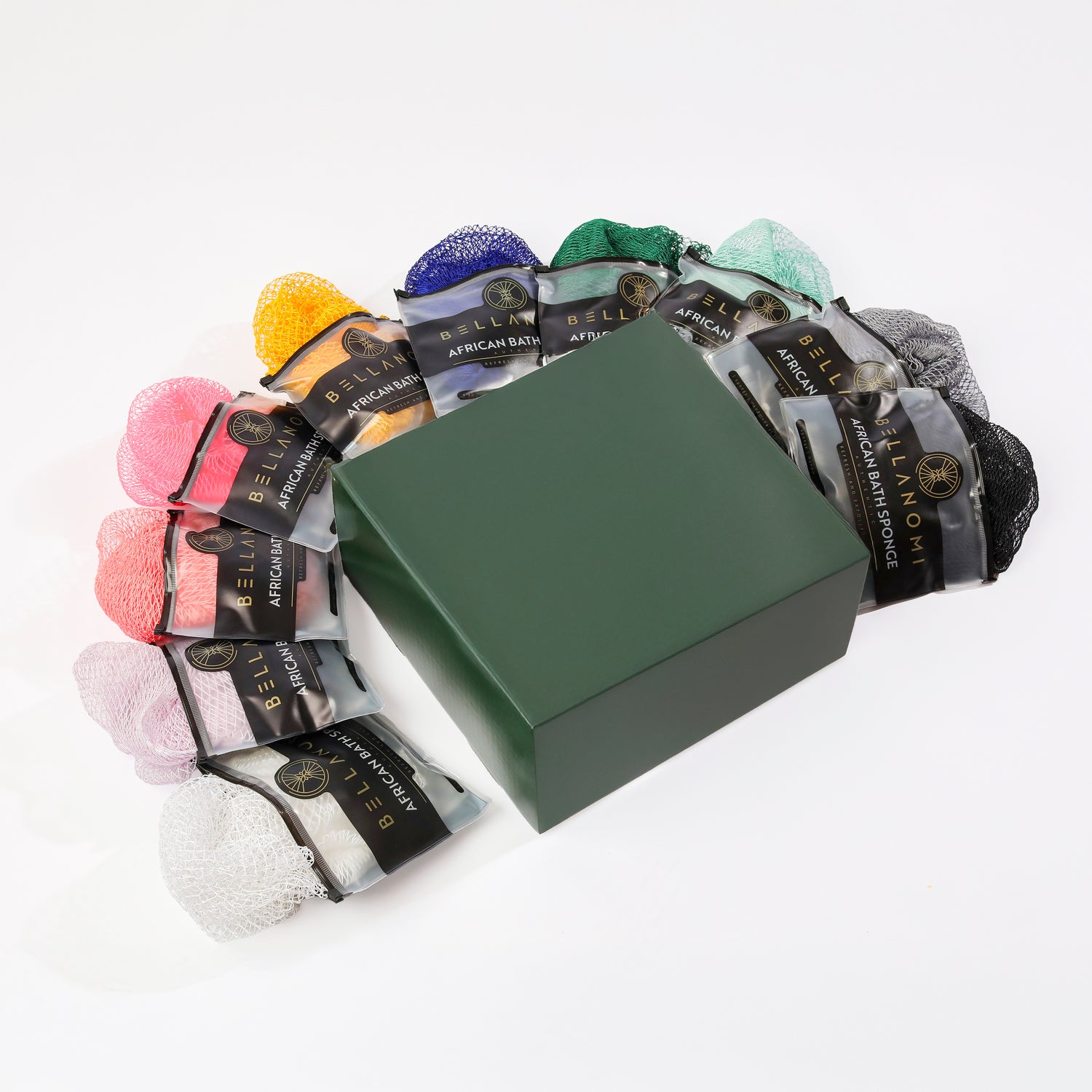 10-Pack African Exfoliating Net Sponges Variety Box