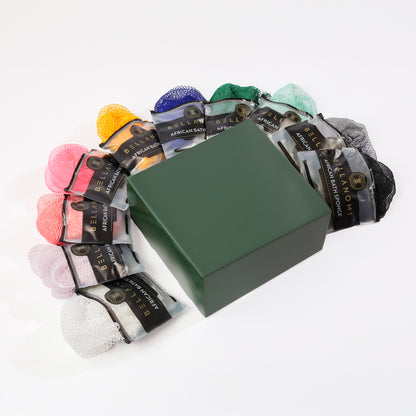 10-Pack African Exfoliating Net Sponges Variety Box