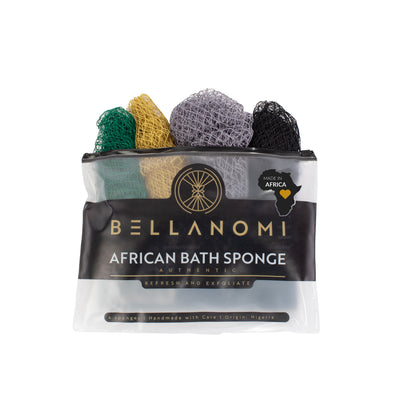 4-Pack African Exfoliating Net Sponge Soft Texture