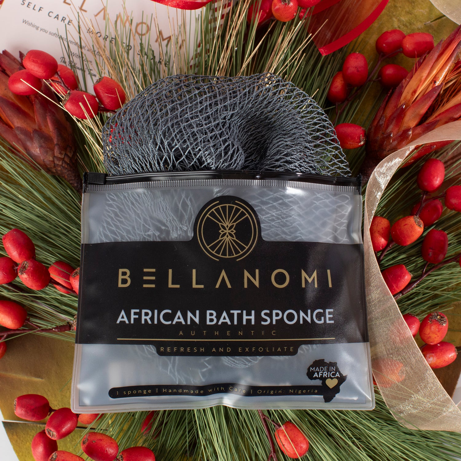 10-Pack African Exfoliating Net Sponges Holiday Box