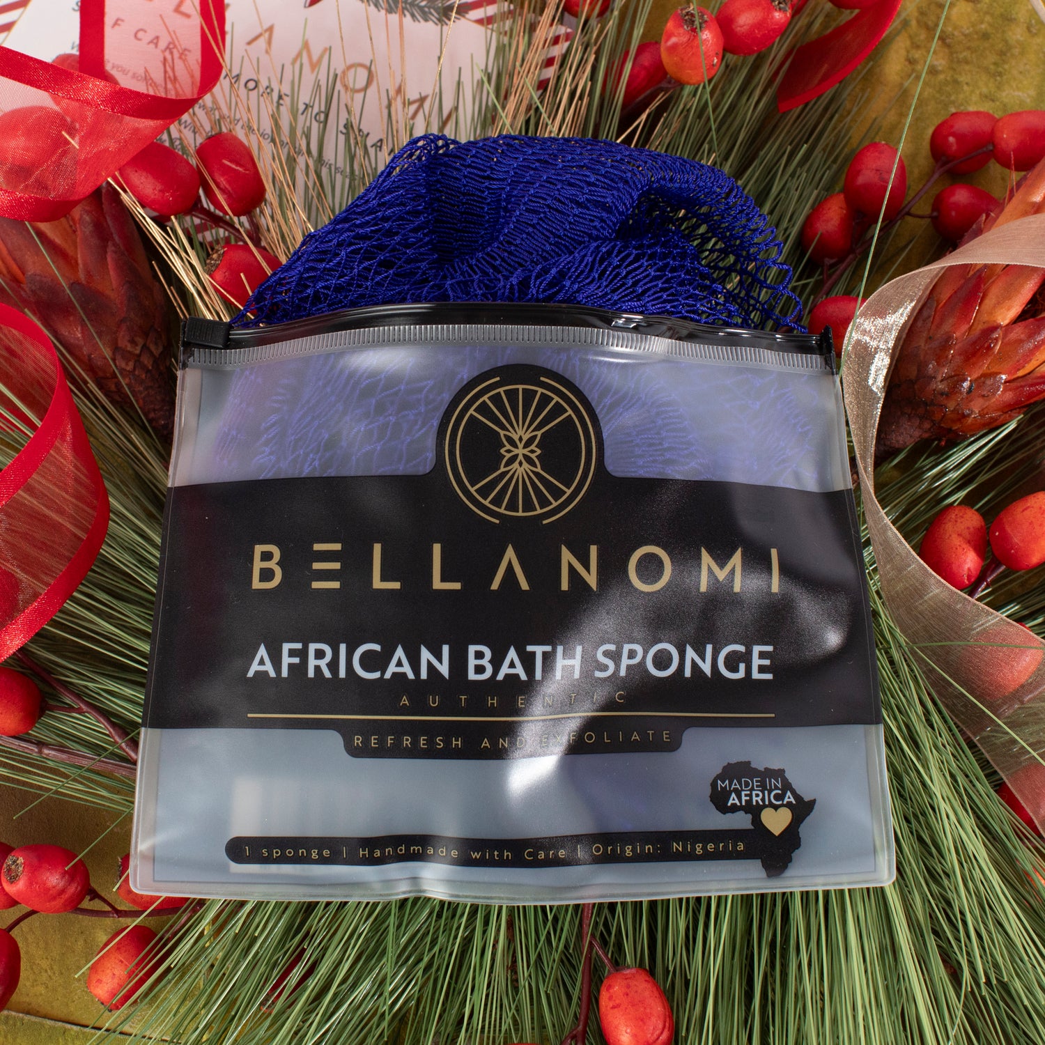 10-Pack African Exfoliating Net Sponges Holiday Box