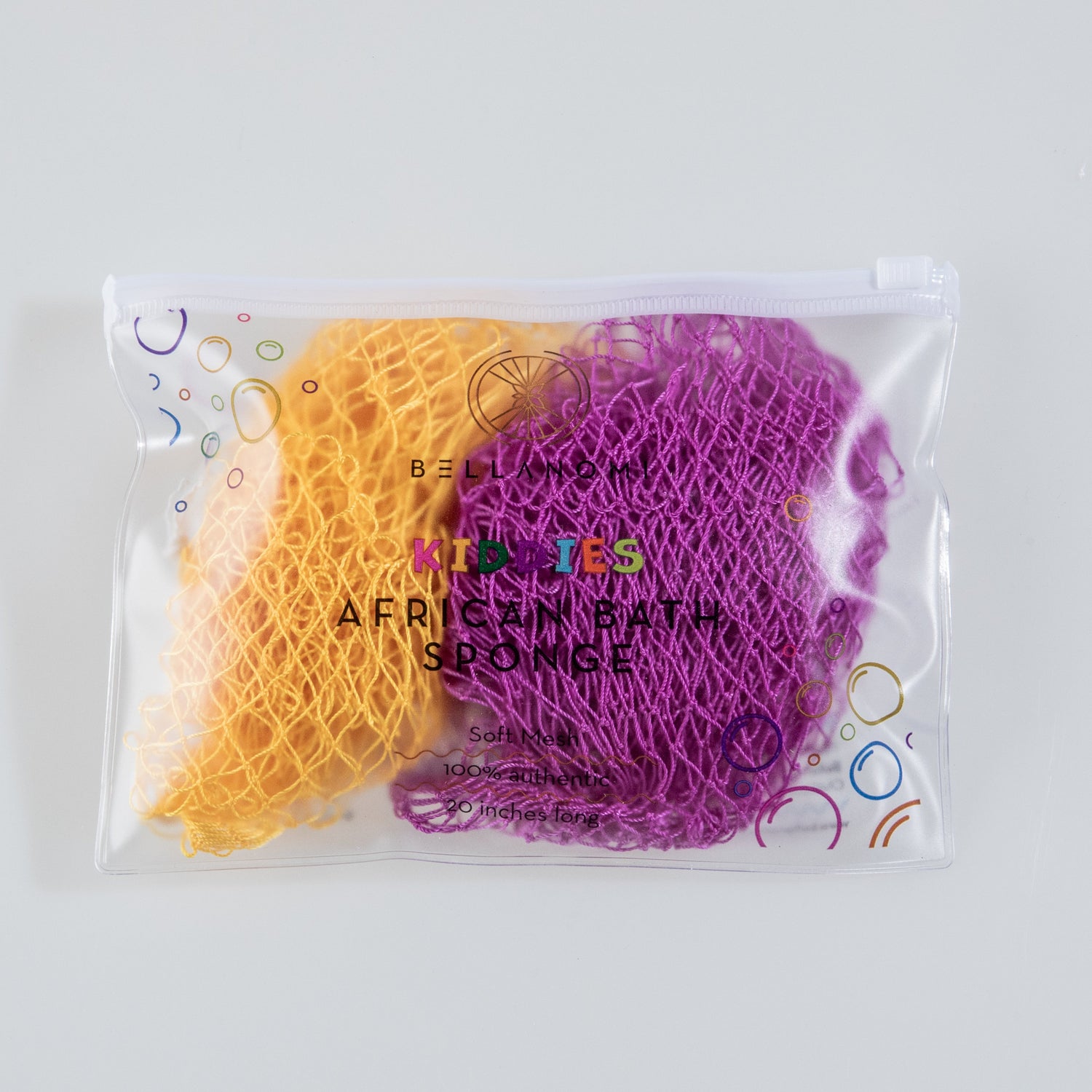 2-Pack Kiddies African Bath Sponge 20" - Soft Texture