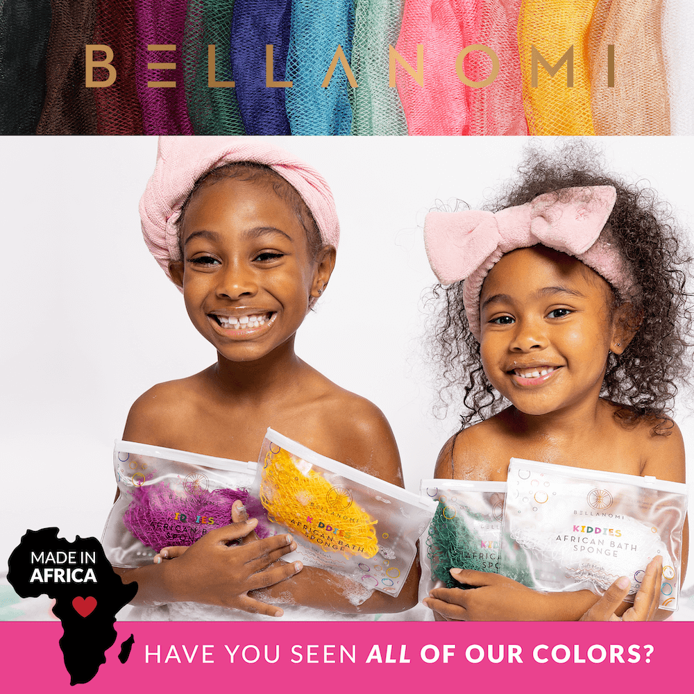 Kiddies African Bath Sponge 20" - Cupid Rose Pink