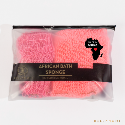 Bellanomi Face &amp; Body Exfoliating Net Sponge Duo - Cupid Rose Pink