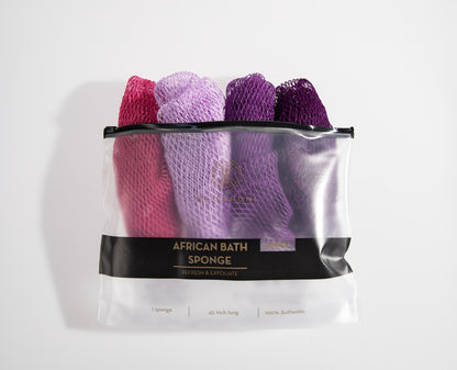 4-Piece African Exfoliating Net Sponge Set