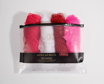 4-Piece African Exfoliating Net Sponge Set
