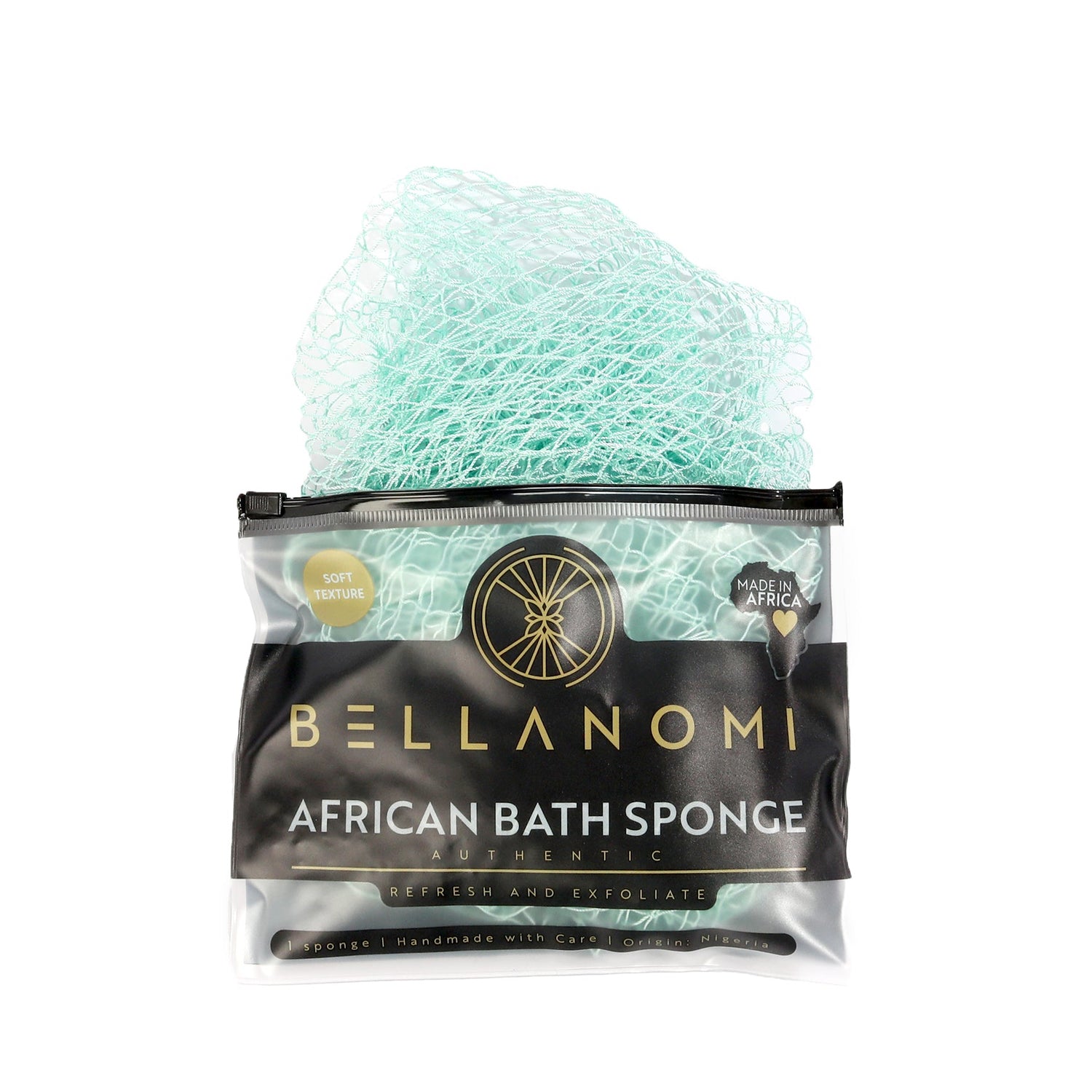 Bellanomi seafood African net sponge soft texture for sensitive skin