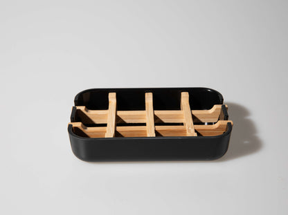 Eco-friendly Bamboo Self-Draining Soap Dish