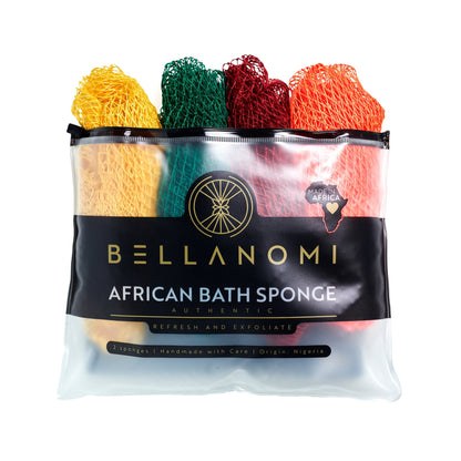 4-Pack African Exfoliating Net Sponge Classic