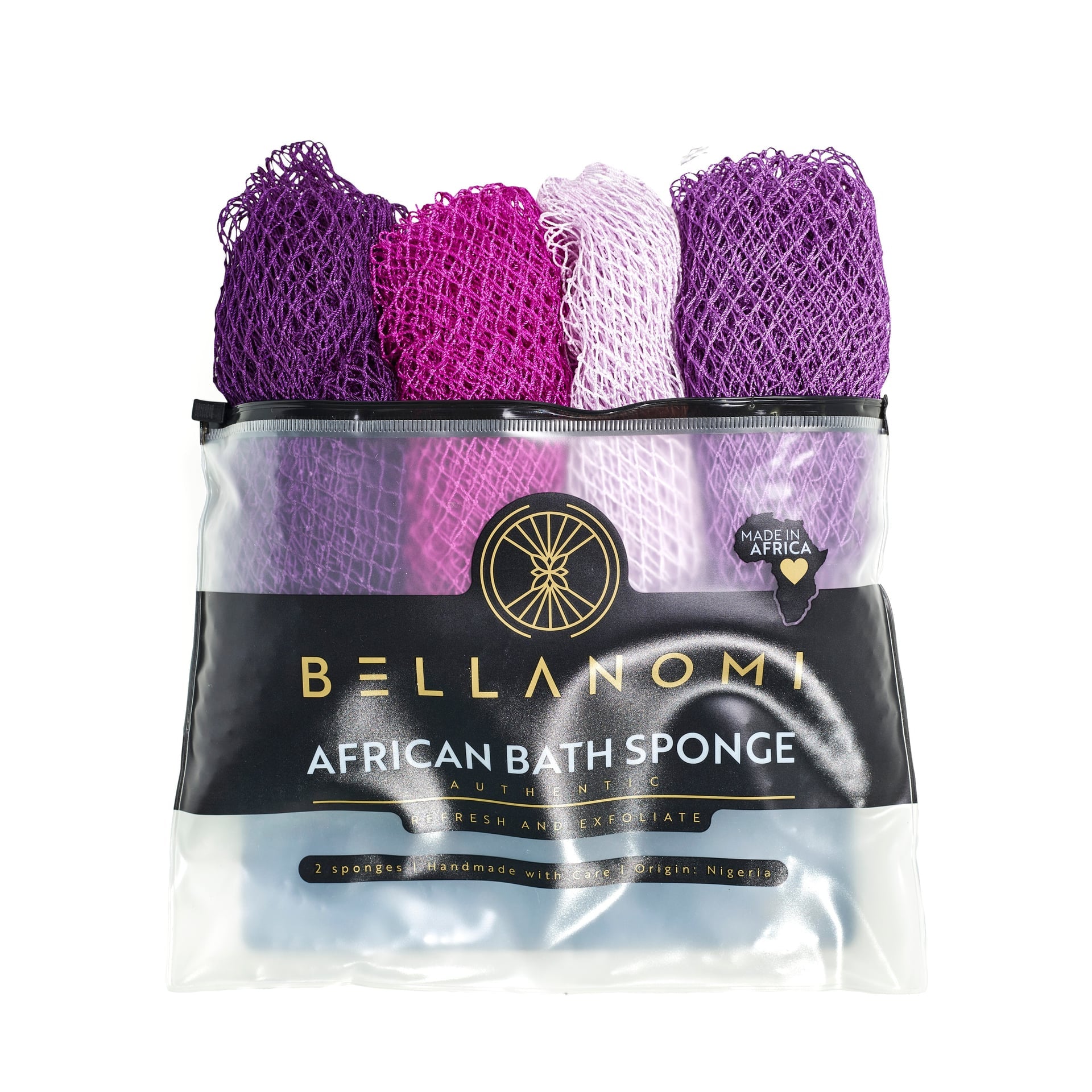 4-Pack African Exfoliating Net Sponge Classic