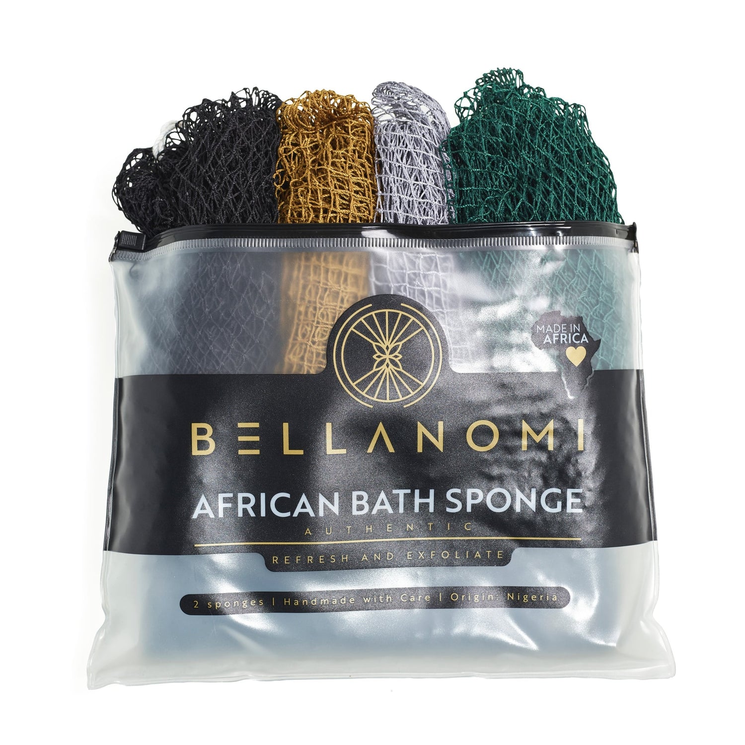 4-Pack African Exfoliating Net Sponge Classic