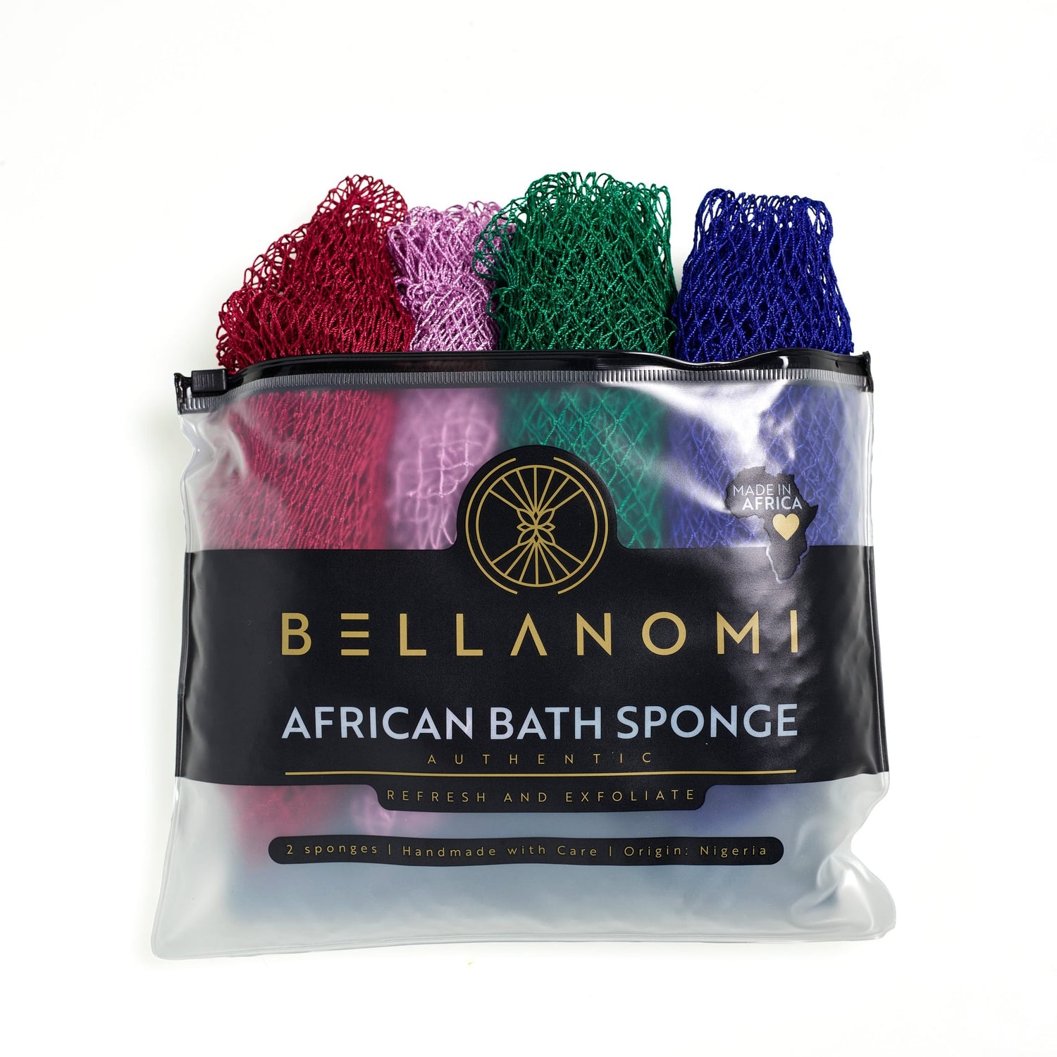 4-Pack African Exfoliating Net Sponge Classic