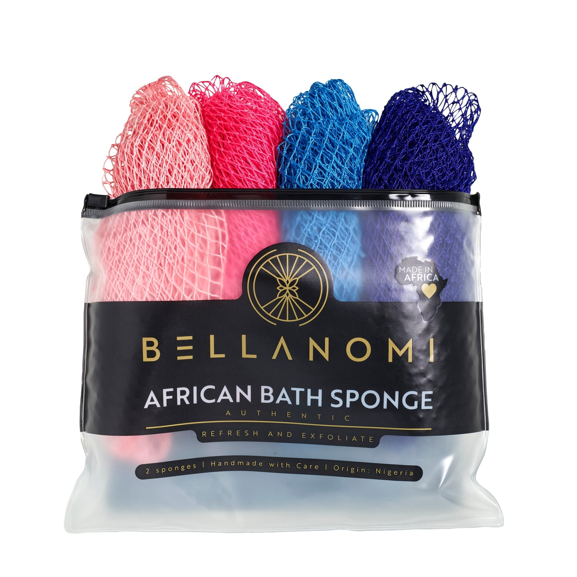 4-Pack African Exfoliating Net Sponge Classic